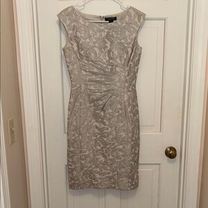 Lauren Silver Brocade Dress